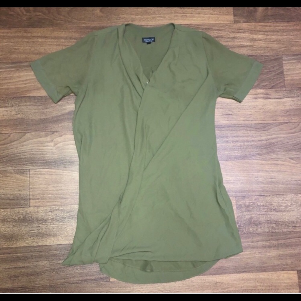 ADDED PICS OF DRESS ON! Top shop olive green dress
